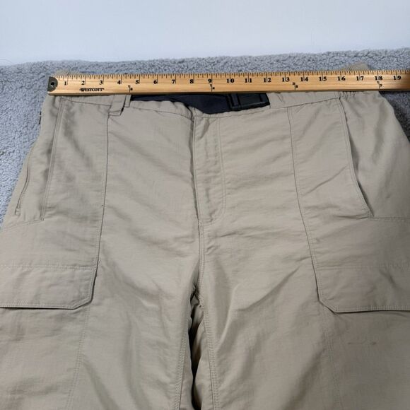 S North Face Pants Men Large Khaki Convertible Zip Off Nylon Hiking Outdoor Carg - Picture 4 of 13